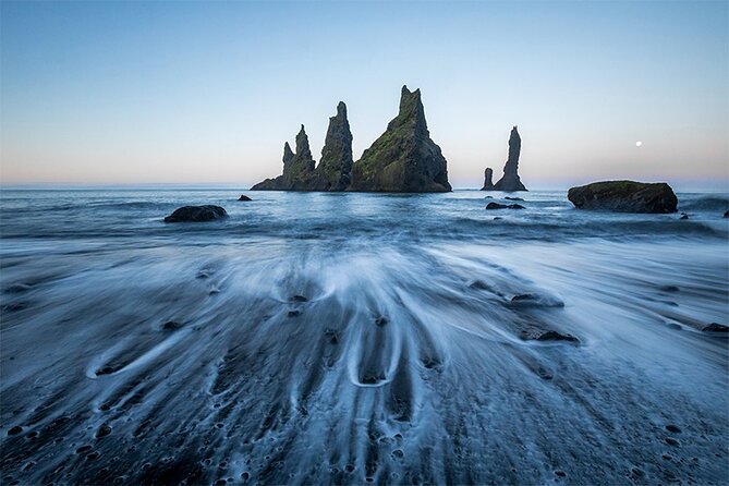 2-Day South Coast Waterfalls, Jokulsarlon Glacier Lagoon and Hike from Reykjavik - Fellsfjara, where ice reaches the sea
