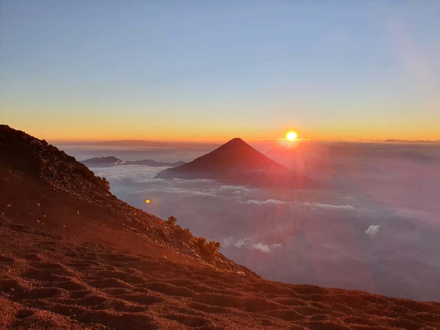 Antigua, Guatemala: Volcano Acatenango Overnight Hiking - The long climb through changing ground