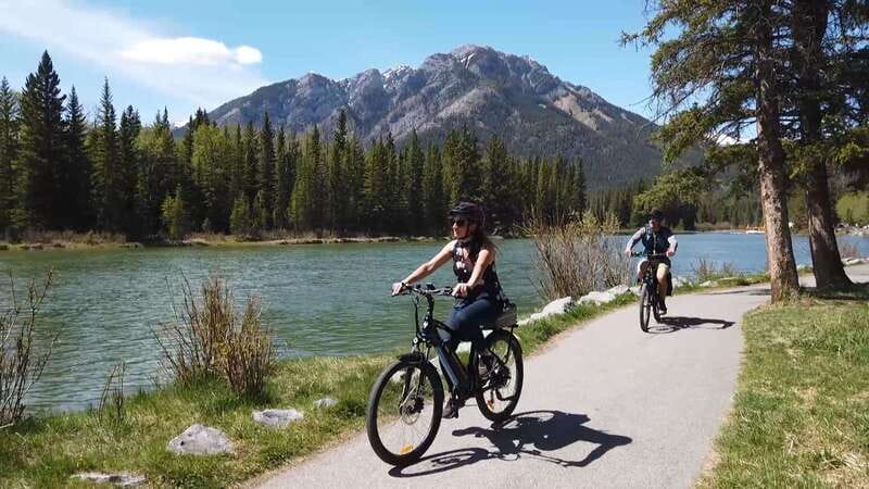 Banff: Bow River E-Bike Tour and Sundance Canyon Hike - Starting at 202 Bear Street in central Banff