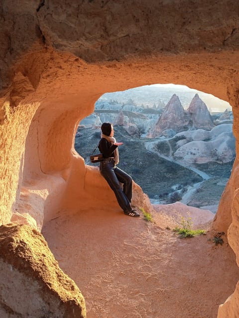 Cappadocia: Sunset Rose Valley Hiking Tour - Cave churches, houses, and tunnels
