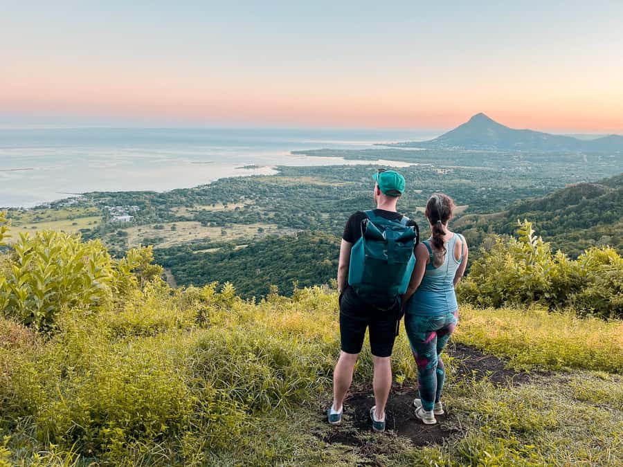 Chamarel: Sunset Mountain Hike - Chamarel Mountain at the edge of daylight