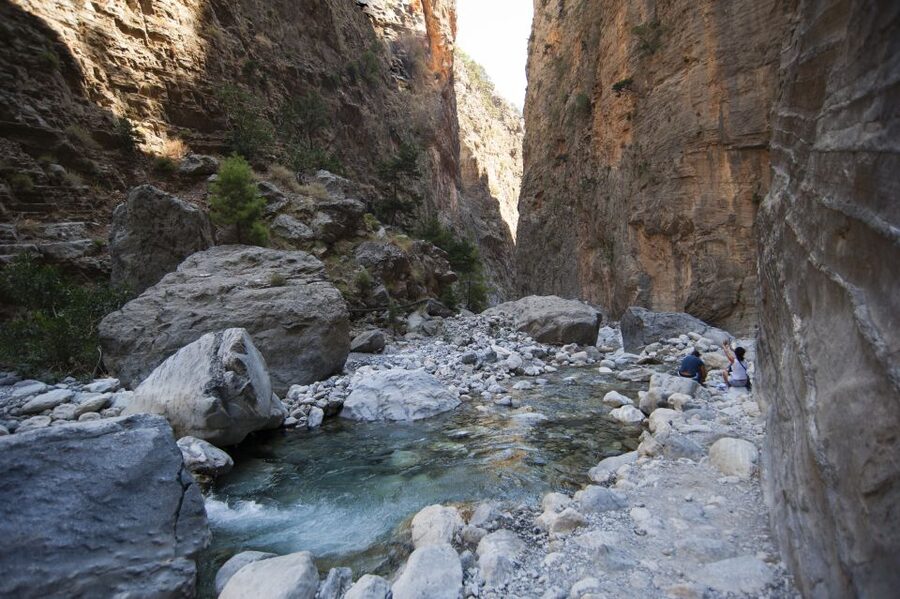 Crete: Samaria Gorge Hike - The Iron Gates and the final miles to Agia Roumeli