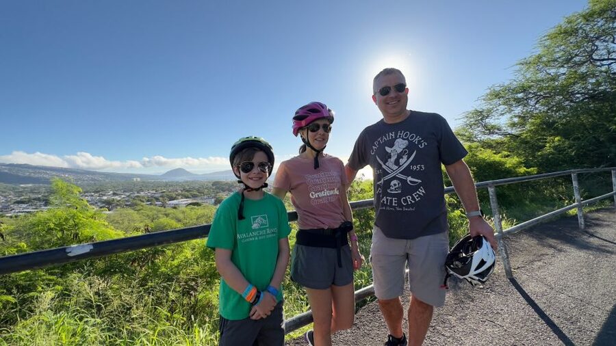 Diamond Head E-Bike to Hike - Leaving the bikes for Diamond Head Crater