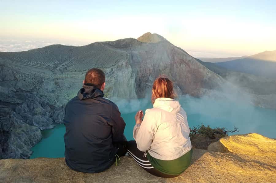 From Bali: Ijen Volcano Sunrise Hike with Transfer & All Fee - Meeting the sulfur miners