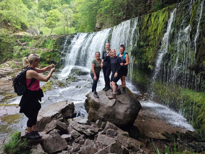 From Cardiff: Guided Hike to 8 Waterfalls in Brecon Beacons - Waterfalls, spray, and the final pool