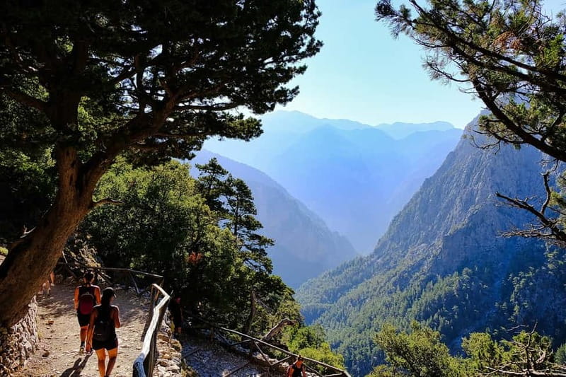 From Chania: Samaria Gorge Hike with Local Mountain Guide - Walking from Xyloskalo into the gorge