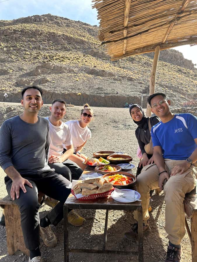 From Marrakesh: Atlas Mountains Talamrout Summit Day Hike - Lunch on the way down