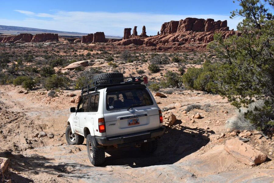 From Moab: Arches National Park 4x4 Drive and Hiking Tour - The Marching Men and the final cowboy trail