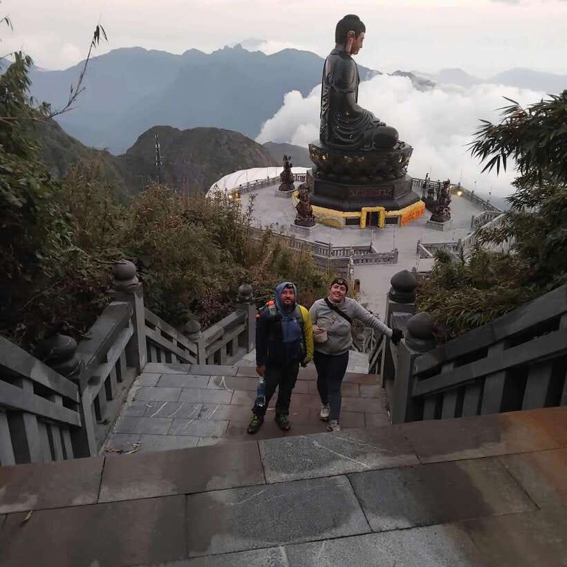 From Sapa: Fansipan hiking 1 Day trip - Most Recommended - The long descent back to Sapa
