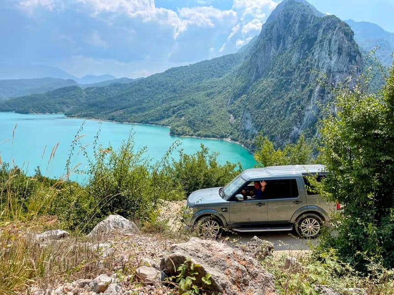 From Tirana: Hike on Gamti Mt & Bovilla Lake on Land Rover - Pickup in Tirana and the Land Rover ride
