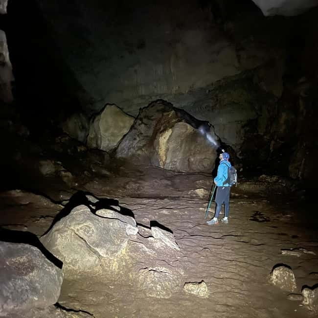 From Tirana: Hiking to Pellumbas Cave & visiting the Canyon - The forest trail to Black Cave