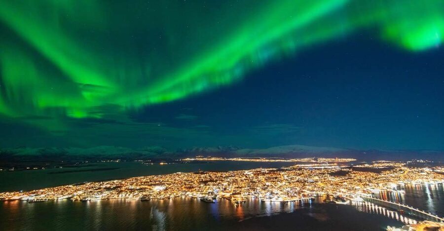 From Tromsø: Evening Fjellheisen Snowshoe Hike and Cable Car - Descending by cable car and returning by shuttle