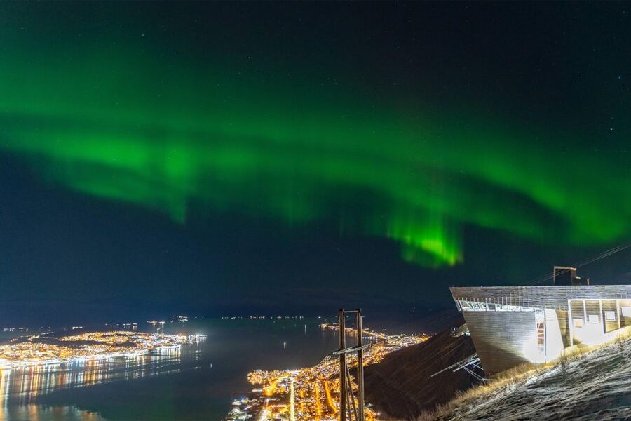 From Tromsø: Evening Fjellheisen Snowshoe Hike and Cable Car - Riding Fjellheisen up to 421 meters