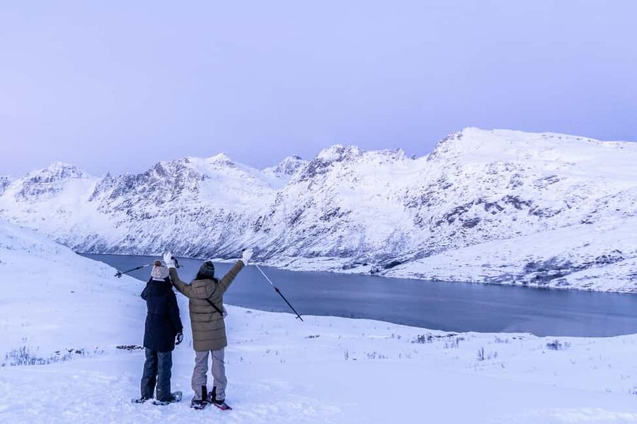 From Tromsø: Snowshoe Hike with Local Guides - Learning snowshoes before the trail