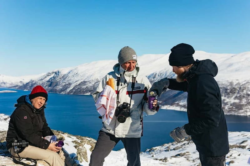From Tromsø: Snowshoeing Hike with Picnic Lunch and Photos - Reaching the viewpoint on Kvaløya