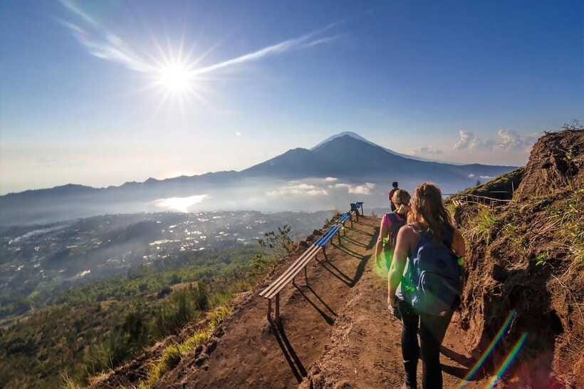 From Ubud: Mount Batur Hiking - Descending past the craters and caldera