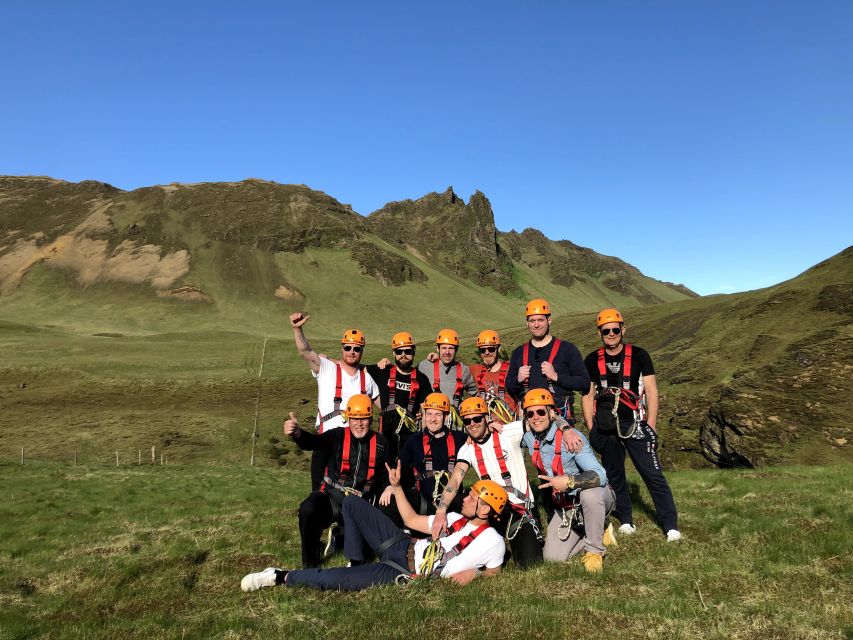 From Vík: Zipline and Hiking Adventure Tour - Big Rush and the view toward Hundafoss