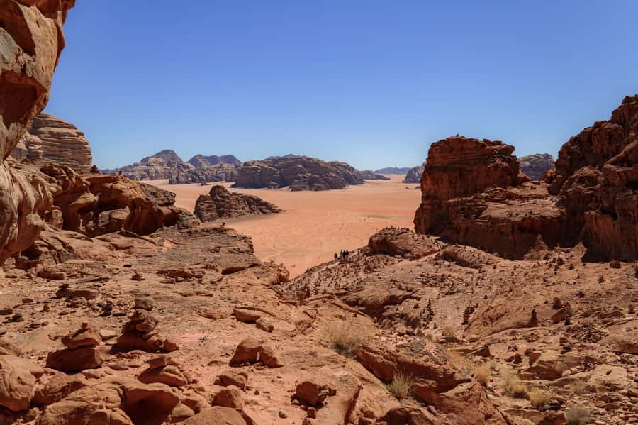 From Wadi Rum: 2-Day Hiking Adventure and Jeep Tour - Sunset over the sandstone