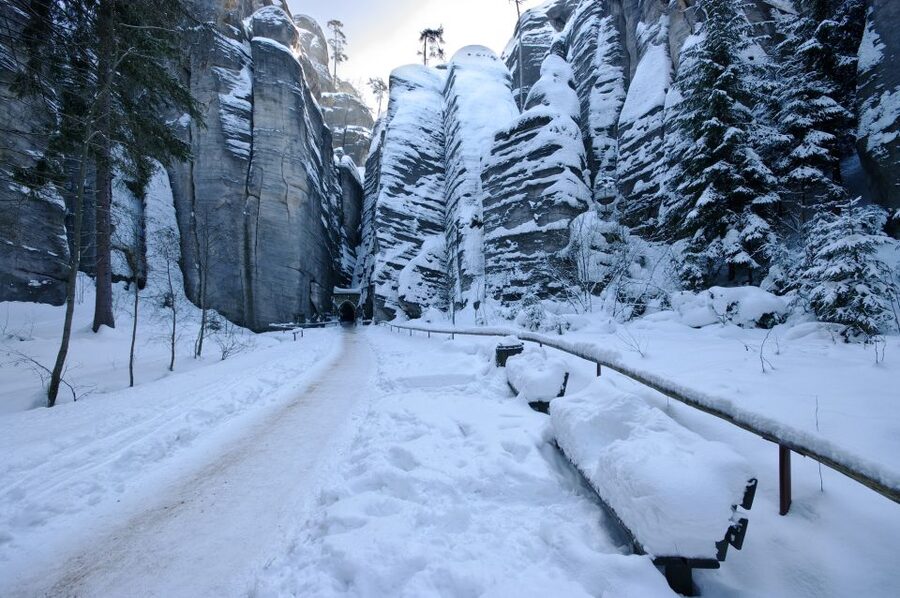 From Wroclaw: Hiking Trail in Rock City Adrspach - Walking through the named rock formations