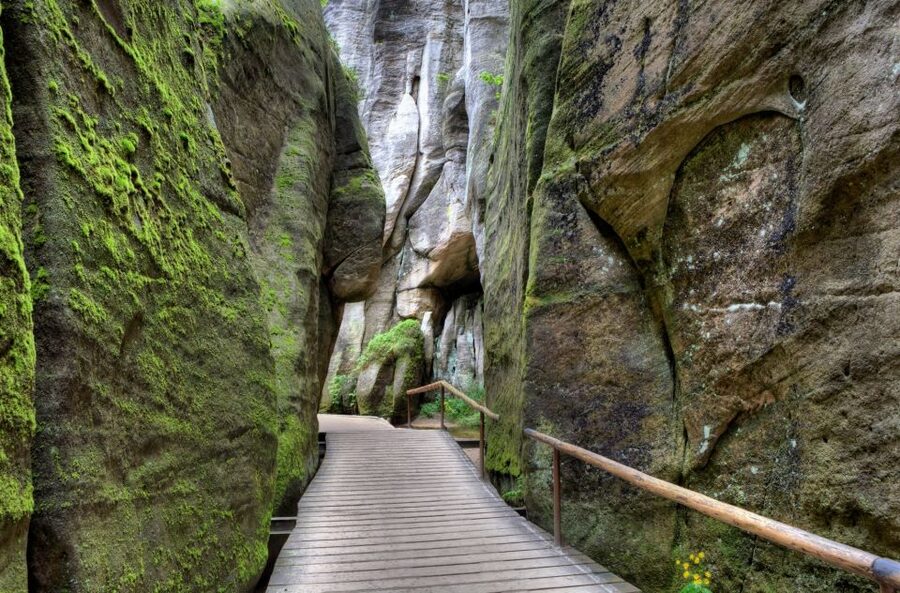From Wroclaw: Hiking Trail in Rock City Adrspach - The lake, waterfalls, and small streams