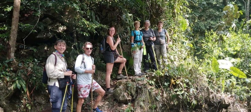 Full day hike - climbing in Jungle of Cat Ba National park - Frog Pond and the rare Va Nuoc trees