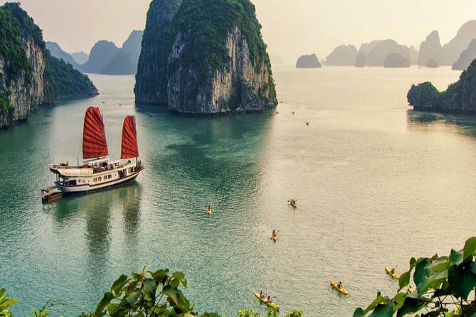 Halong Bay Full Day with Kayaking, Hiking viewpoint, Cave - Deluxe To Luxury - Inside Sung Sot Cave, Halong Bay’s major underground stop