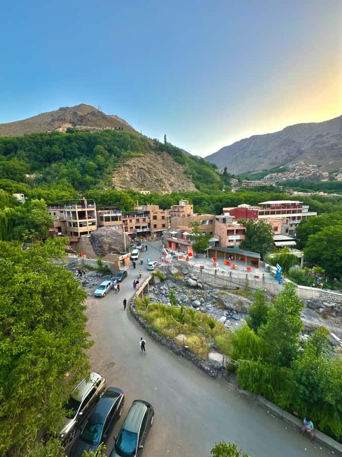 Marrakech: Atlas Mountains & Valleys Waterfall Hike w/ Lunch - Lunch with a view in a family guesthouse