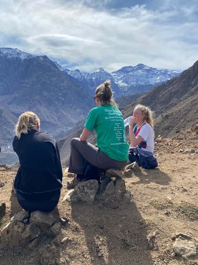 Marrakech: Tedli Summit Atlas Mountains Day Hike & Lunch - Lunch above the valley, with Moroccan food on the table