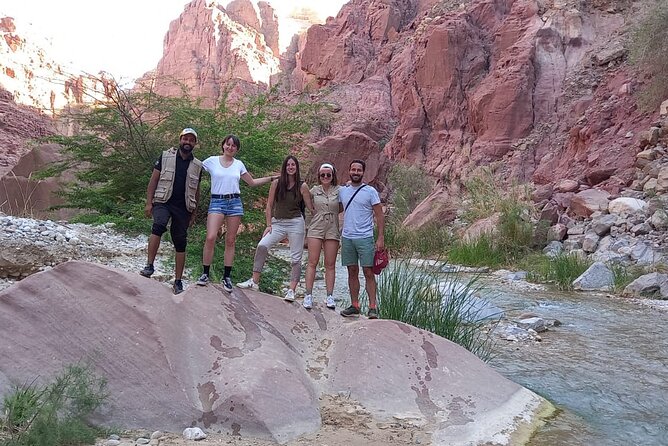 One Day Hiking Wadi Al Hasa Canyon - The return walk along the river