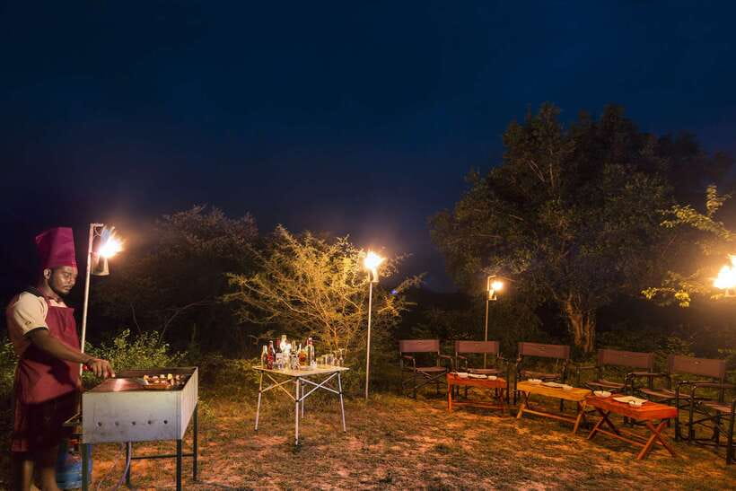 Overnight Treehouse Safari at Yala National Park - Campfire drinks and dinner under the stars