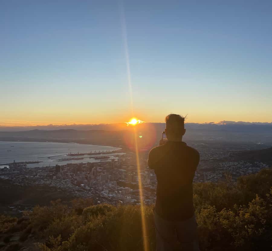 Privately Guided Sunset/Sunrise Hike Lions Head, (Pickup) - Reaching the summit and reading the view