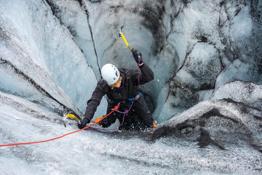 Reykjavík: Sólheimajökull Glacier Hike & Ice Climbing Intro - Skógafoss: power in a compact stop