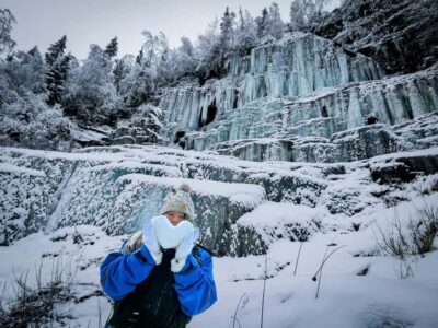 Korouoma Canyon Frozen Waterfalls Hike & BBQ