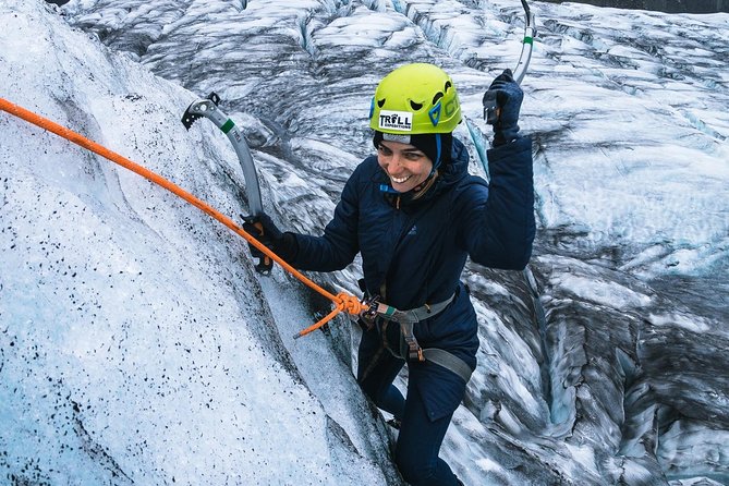 Skaftafell Ice Climbing & Glacier Hike - Climbing the blue ice walls