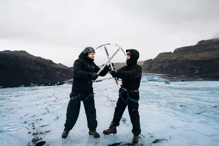 Sólheimajökull: Blue Ice Glacier Hike near Vík (Easy) - Meeting at the yellow bus near Vík