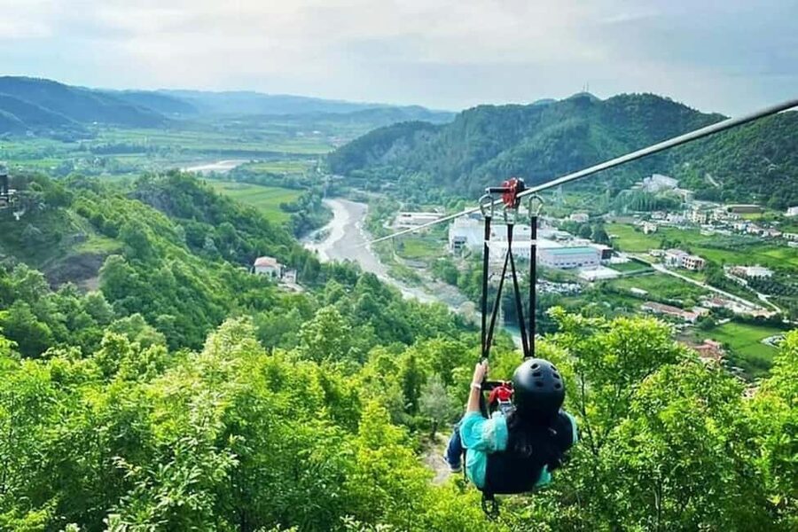 Tirana Adventure: Petrela Castle, Black Cave Hike & Zipline - The zipline adds 30 minutes of real excitement