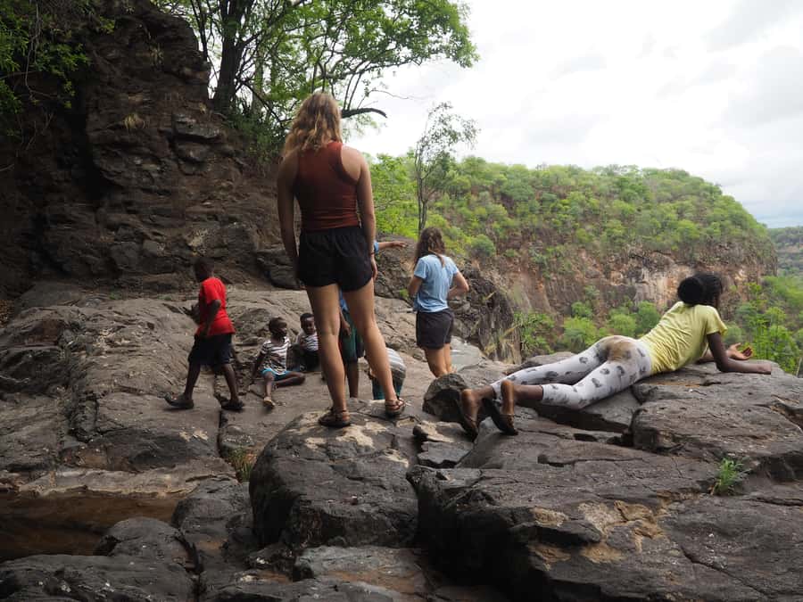 Victoria Falls Gorge Hike & Farm to Table Village Lunch - River views and a less common angle on the Falls area