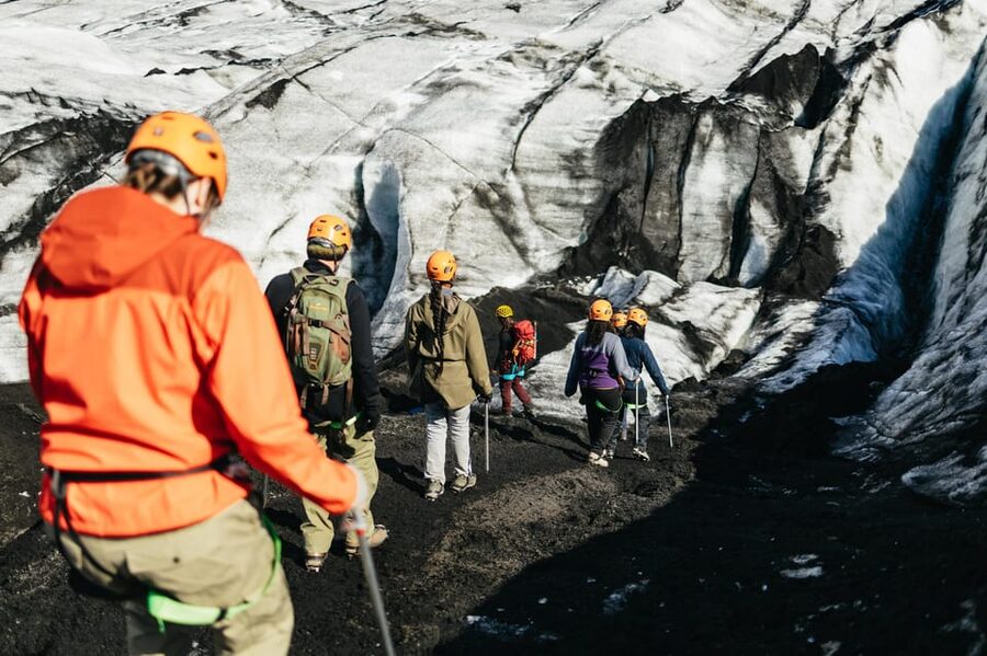 Vik: Guided Sólheimajökull Glacier Hike - On the ice: blue walls, black ash, and shifting shapes